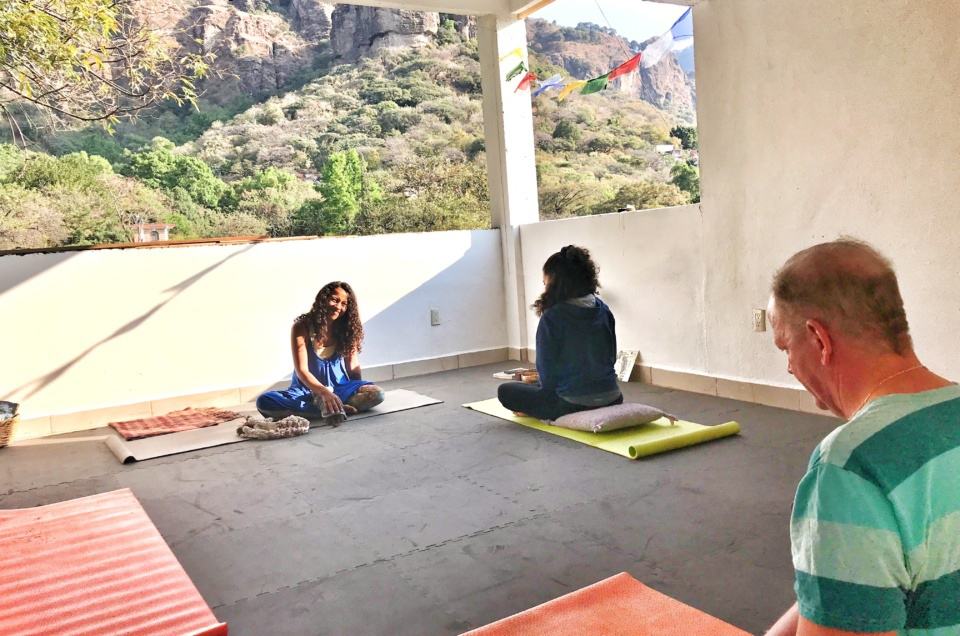 Yoga session at La Villa Bonita